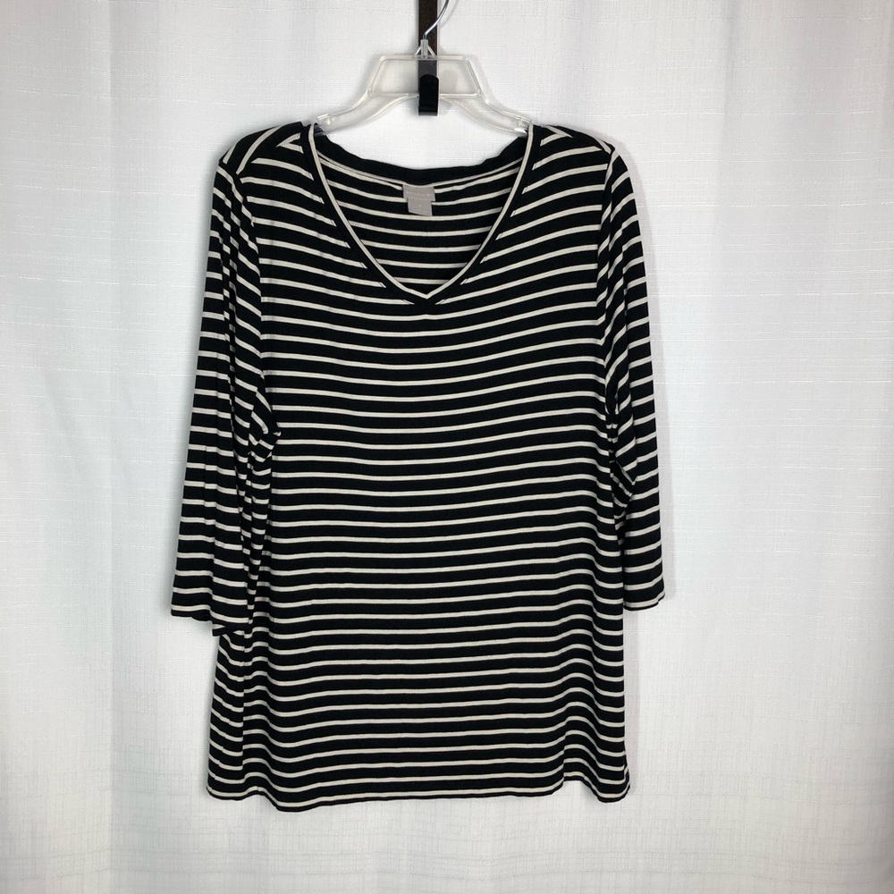 Chico’s striped knit shirt 3=16 XL